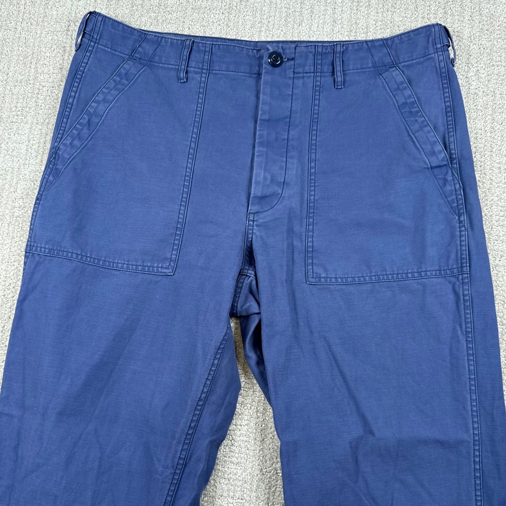 Wallace & Barnes Mens 36x32 (Actual 36x30) Blue Fatigue Camp Utility Chino Pants